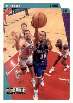 97-98 Collector's Choice Dell Curry Jordan shadow card trading card