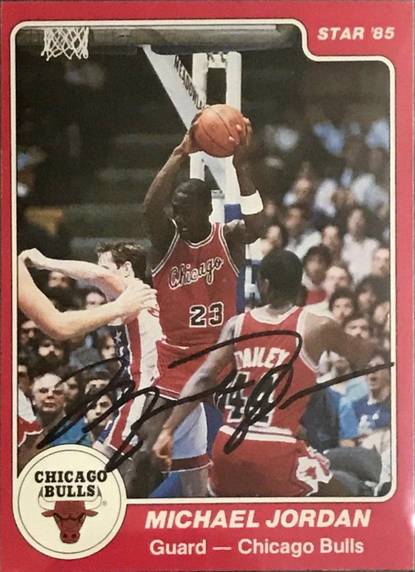 84-85 Star Co Michael Jordan XRC Autographed trading card