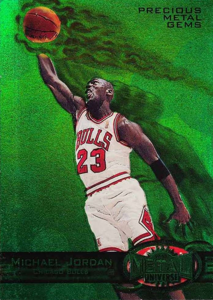 97-98 Michael Jordan PMG Green Metal Universe