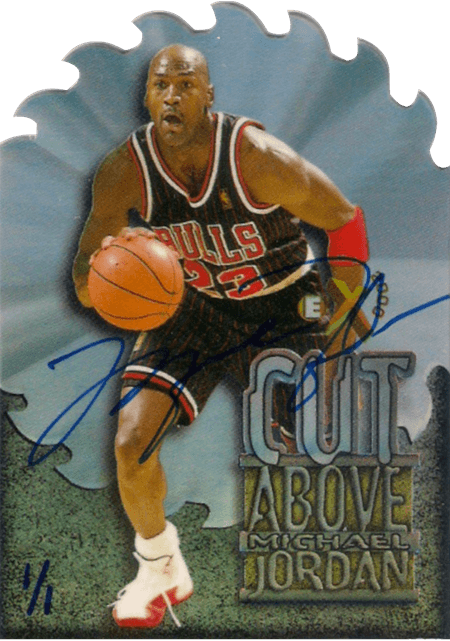 96-97 E-X2000 Michael Jordan A Cut Above Buyback Auto trading card