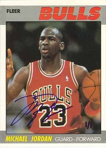 87-88 Fleer Michael Jordan Second Year Card Buyback Auto trading card