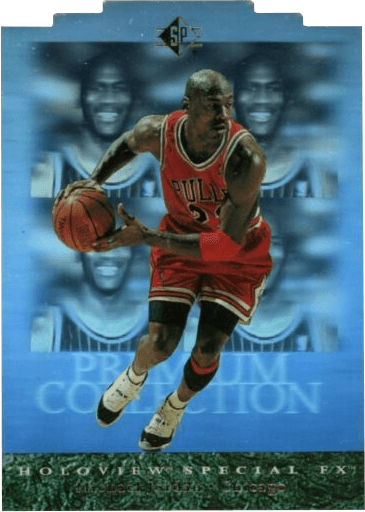 95-96 Michael Jordan Holoviews Die-Cut trading card