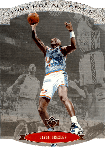 95-96 SP Clyde Drexler All-Star Jordan shadow card