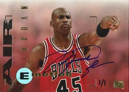 94-95 E-Motion Michael Jordan Buyback Auto trading card