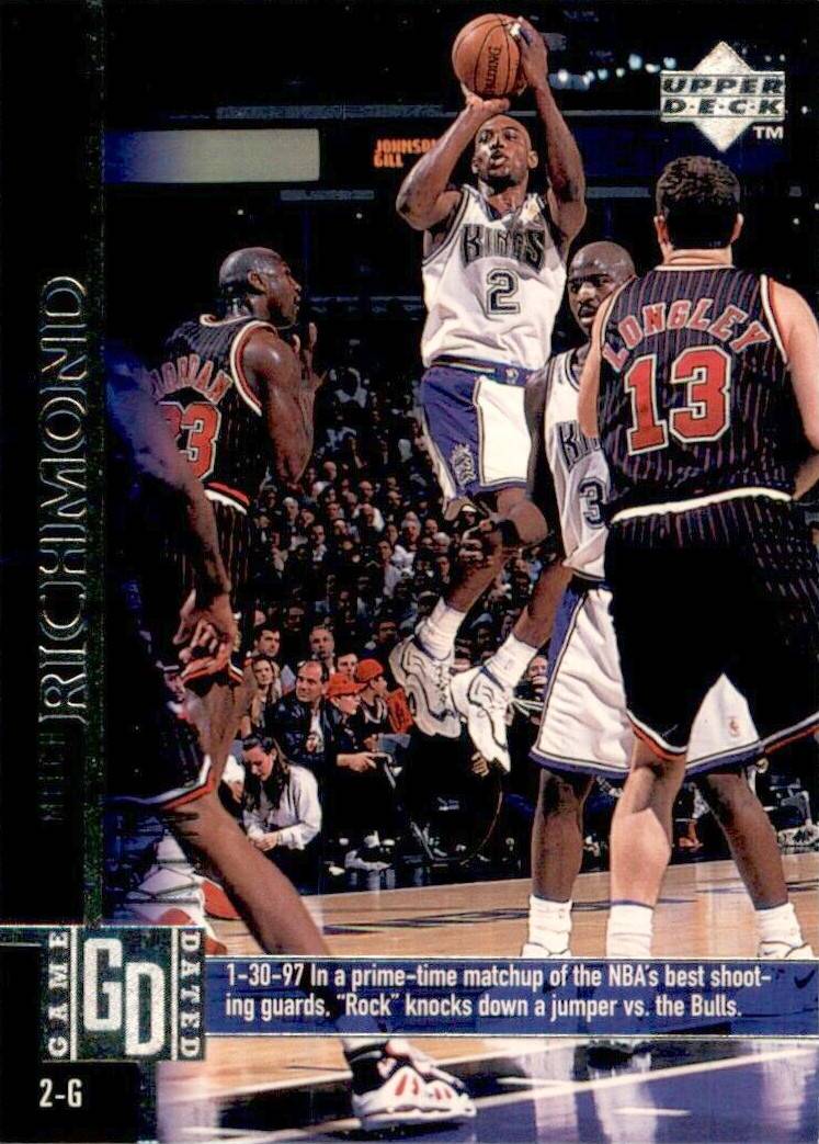 Upper Deck Game Dated Mitch Richmond Jordan Shadow Card Michael