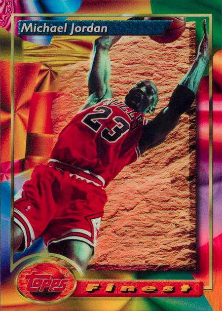 93-94 Topps Finest Michael Jordan Refractor trading card