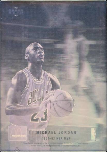92-93 Upper Deck McDonald's Michael Jordan Hologram