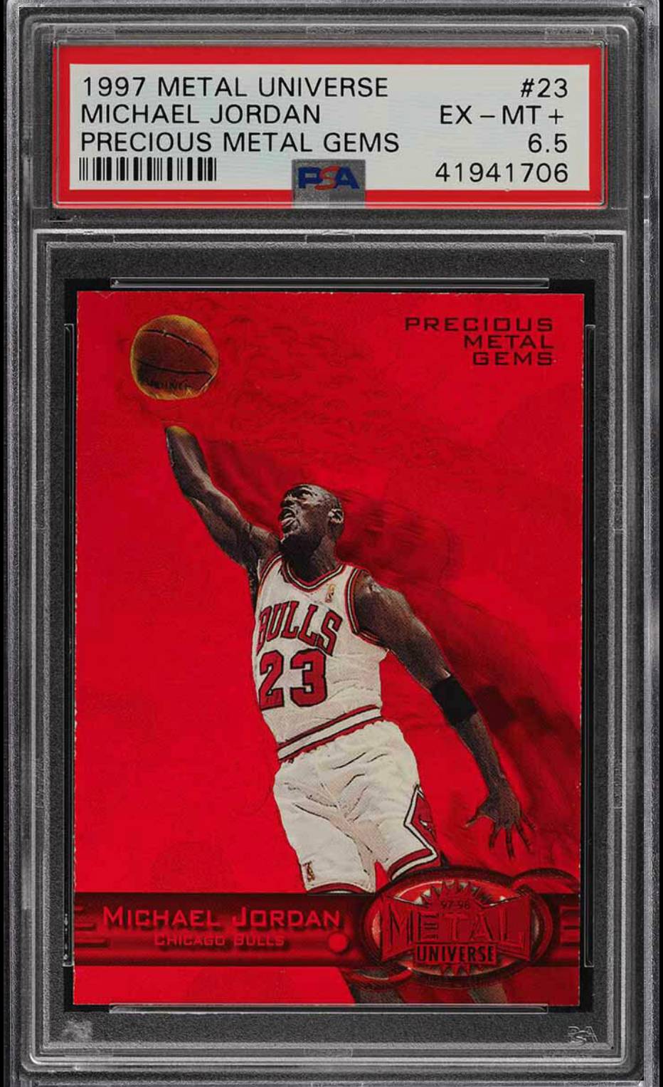 1997 Metal Universe Michael Jordan PMG Red