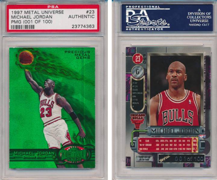 Michael Jordan PMG Green #1/10 surfaces - Michael Jordan Cards