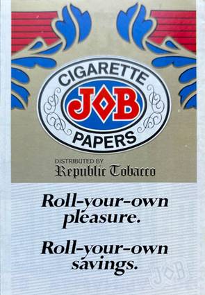 Job Cigarette Papers advertiser on the 84-85 Bulls Pocket Schedule