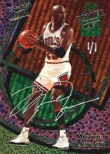 93-94 Michael Jordan Power in the Key Buyback Auto trading card