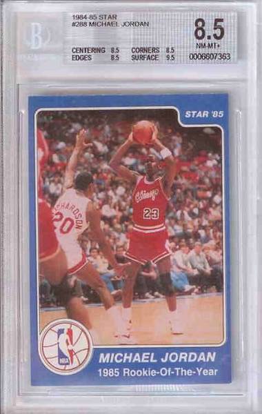 84-85 Michael Jordan Star Co #288 Rookie of the Year BGS 8.5 Jarret Kahn