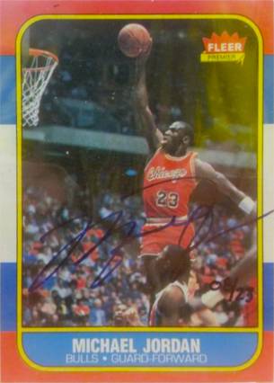 Michael Jordan rookie card buyback auto serial number 08/23