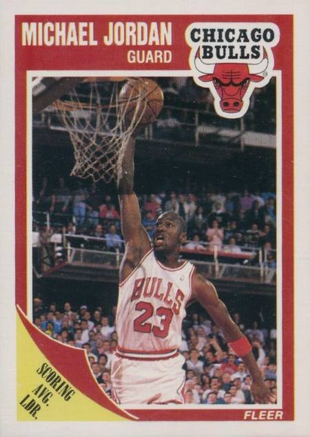 89-90 Fleer Michael Jordan trading card