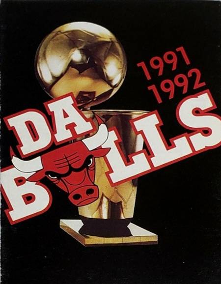 91-92 Bulls Pocket Schedule trading card