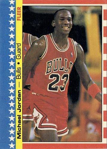 87-88 Fleer Michael Jordan Second Year Sticker trading card