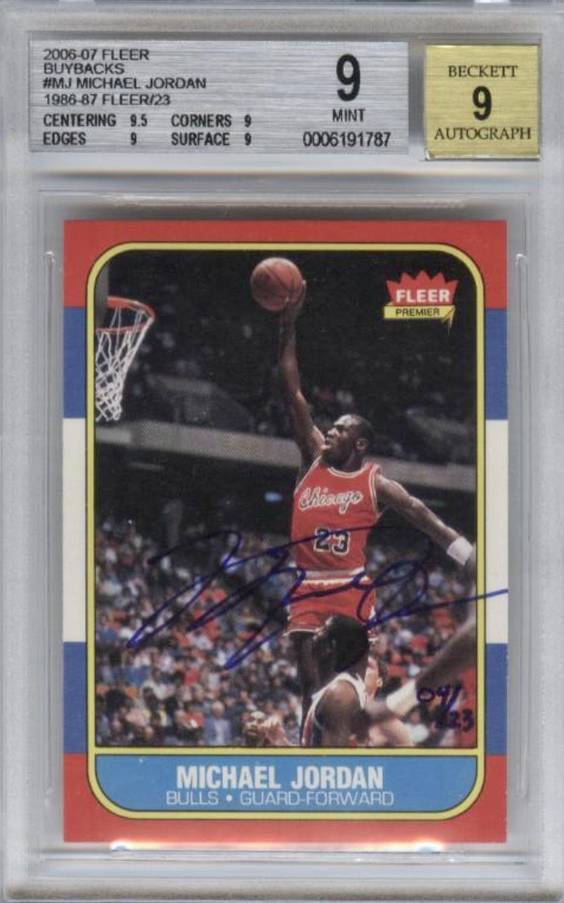 The ultimate Michael Jordan rookie card - the buyback auto - Michael ...