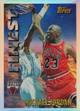 95-96 Topps Michael Jordan Mystery Finest Refractor trading card