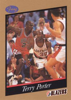 91-92 Franz Portland Trailblazers Terry Porter Jordan shadow card