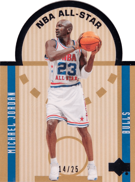 03-04 Michael Jordan Die-Cut All-Star Black trading card