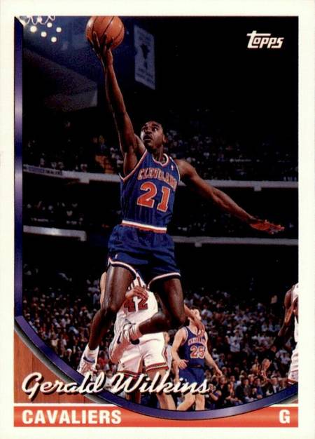 93-94 Topps Gerald Wilkins Jordan shadow card