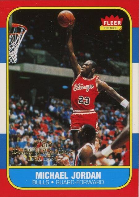 86-87 Fleer Michael Jordan Rookie Card Reprint - Michael Jordan Cards