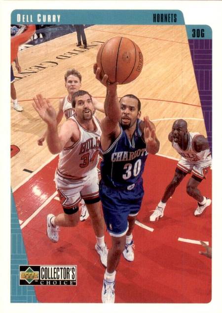 97-98 Collector's Choice Dell Curry Jordan shadow card - Michael Jordan  Cards