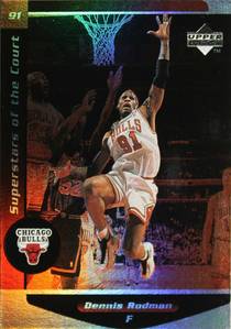 97-98 Dennis Rodman Superstars of the Court Jordan shadow card trading card