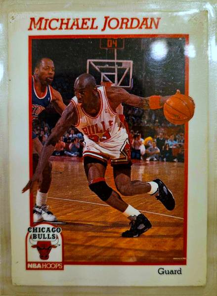 Former print manager Leo Anderson's 1991 Michael Jordan Hoops prototype cards - raw, SGC9 and cardboard copy missing the PROTOTYPE designation