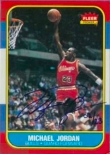 Michael Jordan rookie card buyback auto cards serial numbers 02, 16 and 22 of 23