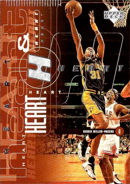 98-99 Upper Deck Reggie Miller / Mark Jackson Heart and Soul Jordan shadow card