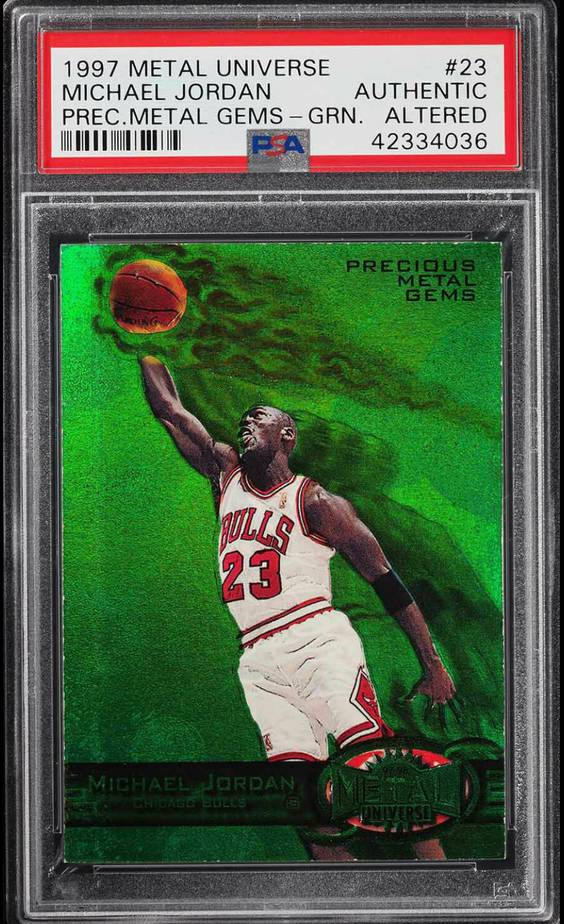 1997 Michael Jordan PMG Green and Red - Michael Jordan Cards