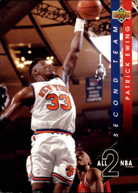 93-94 Patrick Ewing All-NBA Jordan shadow card trading card