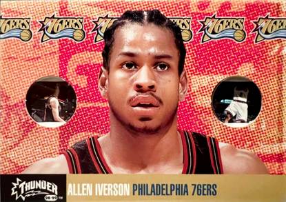 98-99 Skybox Thunder Allen Iverson Flight School Jordan shadow card