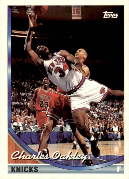 93-94 Topps Charles Oakley Jordan shadow card - Michael Jordan Cards