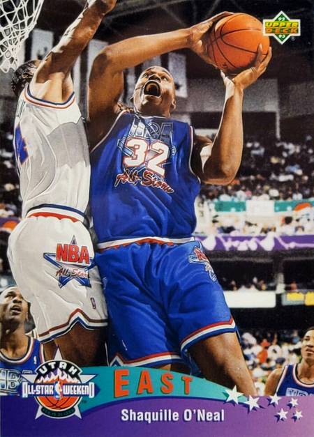 92-93 Upper Deck Shaquille O'Neal All-Star Jordan shadow card trading card