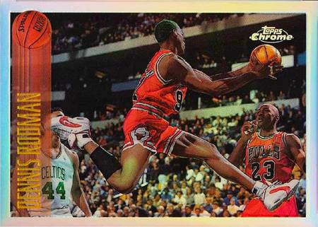 96-97 Topps Dennis Rodman Jordan shadow card