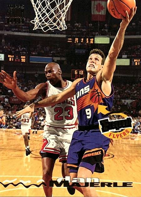 93-94 Topps Stadium Club Dan Majerle Frequent Flyers Jordan shadow card trading card