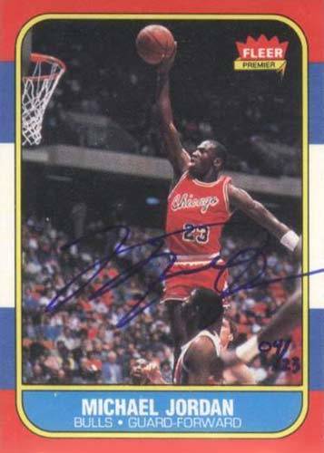 autographed michael jordan basketball card