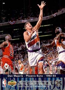 96-97 Upper Deck Dan Majerle Dateline NBA Jordan shadow card trading card