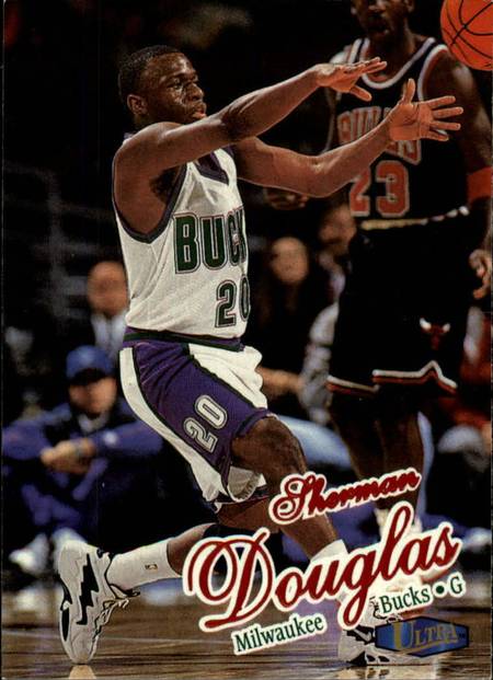 97-98 Fleer Ultra Sherman Douglas Jordan shadow card