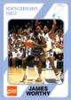 89-90 North Carolina James Worthy Collegiate Collection Jordan shadow card (maybe) trading card