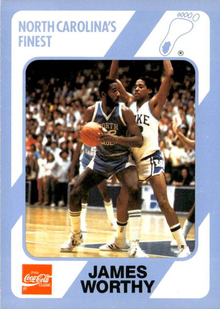 89-90 North Carolina James Worthy Collegiate Collection Jordan shadow card (maybe)