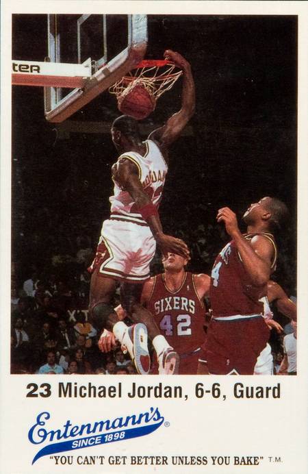 88-89 Entenmann's Michael Jordan trading card