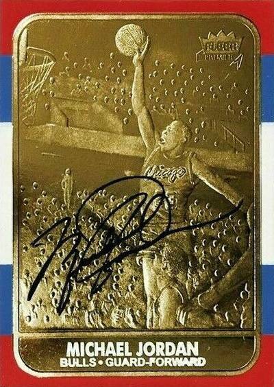 98 Michael Jordan Rookie Reprint 23kt Gold - Michael Jordan Cards
