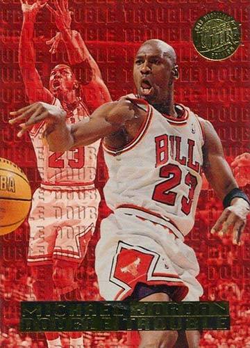 95-96 Michael Jordan Double Trouble Gold Medallion trading card