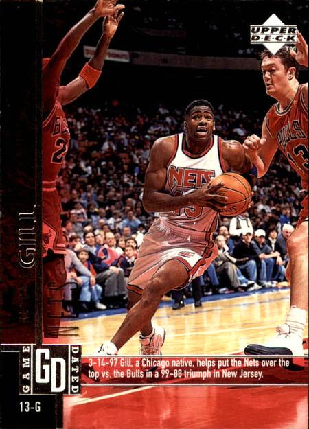 97-98 Upper Deck Game Dated Kendall Gill Jordan shadow card