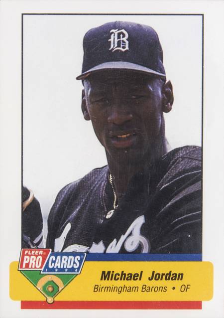 94 Fleer Pro Cards Michael Jordan Birmingham Barons Error trading card