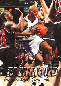 97-98 Fleer Mitch Richmond Jordan shadow card trading card