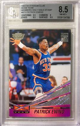 93-94 Patrick Ewing Beam Team Members Only Gold Stamp